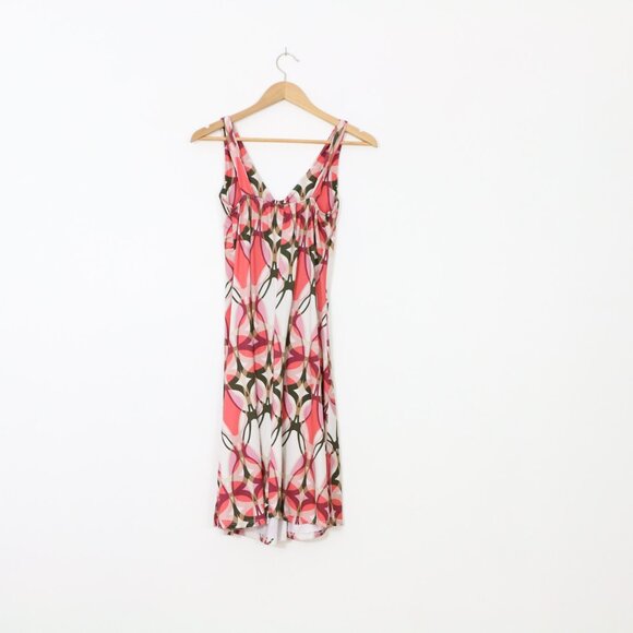 *Sleeveless Pink & White Printed Dress - Picture 6 of 7